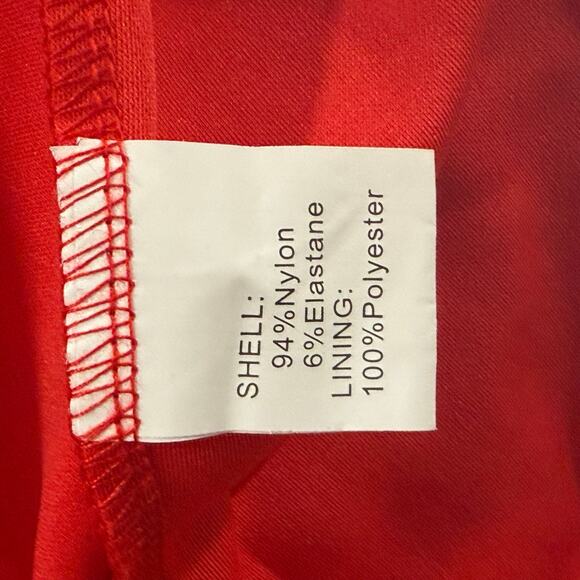 Red Lace Halter Midi Dress BBonfinedress Ruched Tulip Hem Cocktail Womens M NWOT - Picture 5 of 8